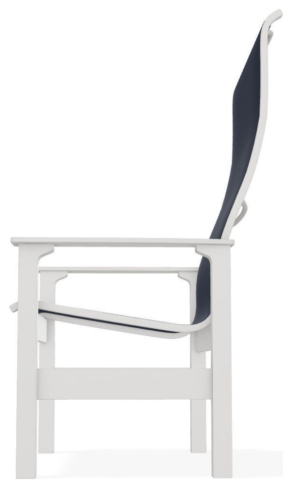 Leeward Sling Outdoor Supreme Armchair, Navy/Snow