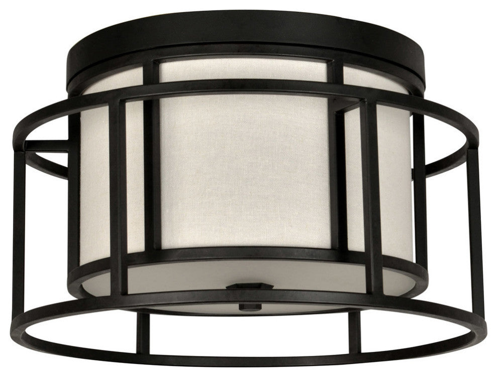 Brian Patrick Flynn - Hulton 2 Light Matte Black Hulton Ceiling Mount