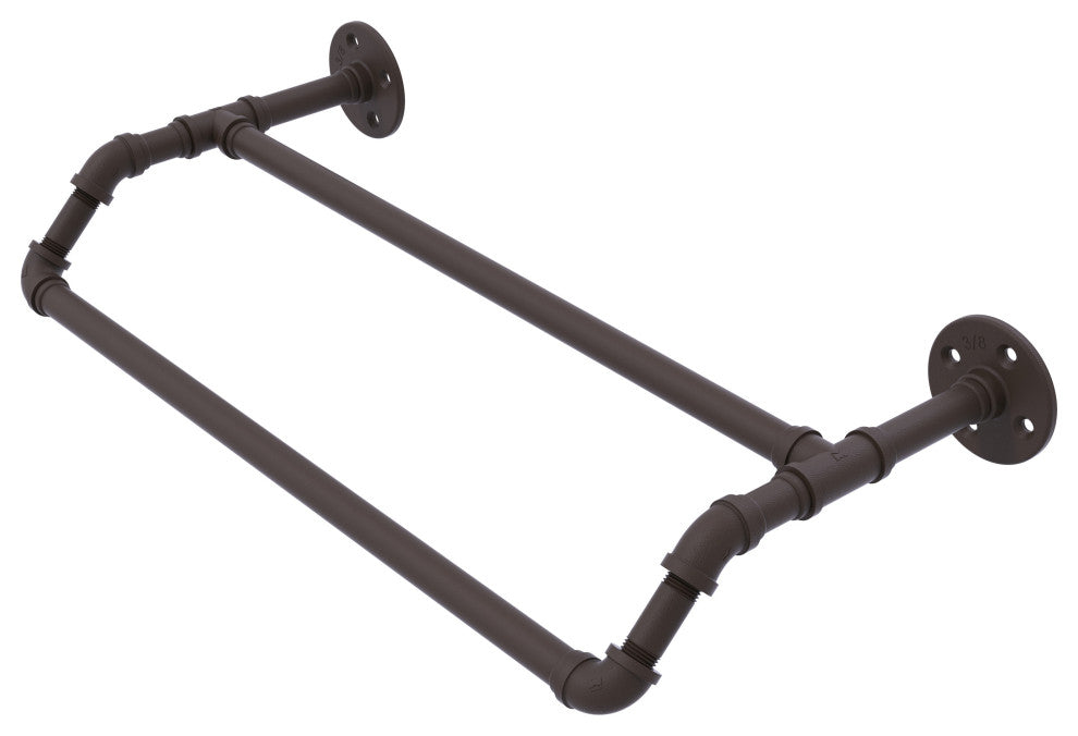 Pipeline Double Towel Bar, Oil Rubbed Bronze, 30"