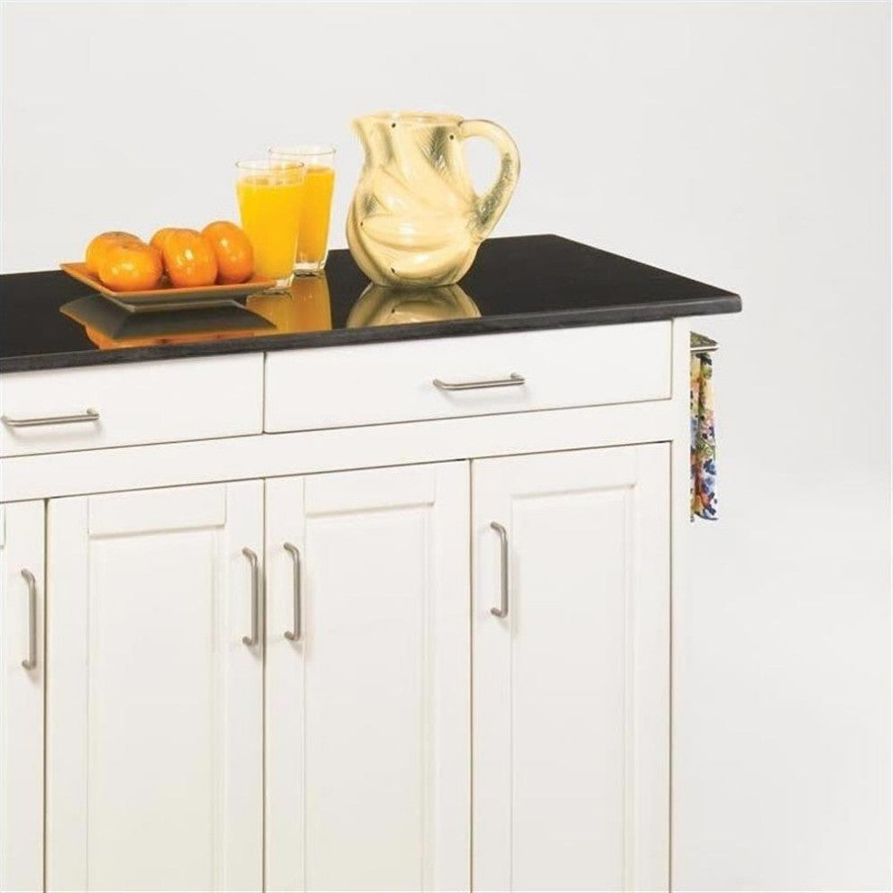 Homestyles Create-a-Cart Wood Rolling Kitchen Cart in Off White