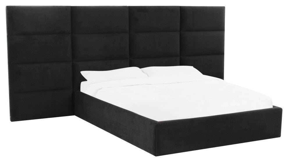 Eliana Black Velvet King Wings, Set of 2