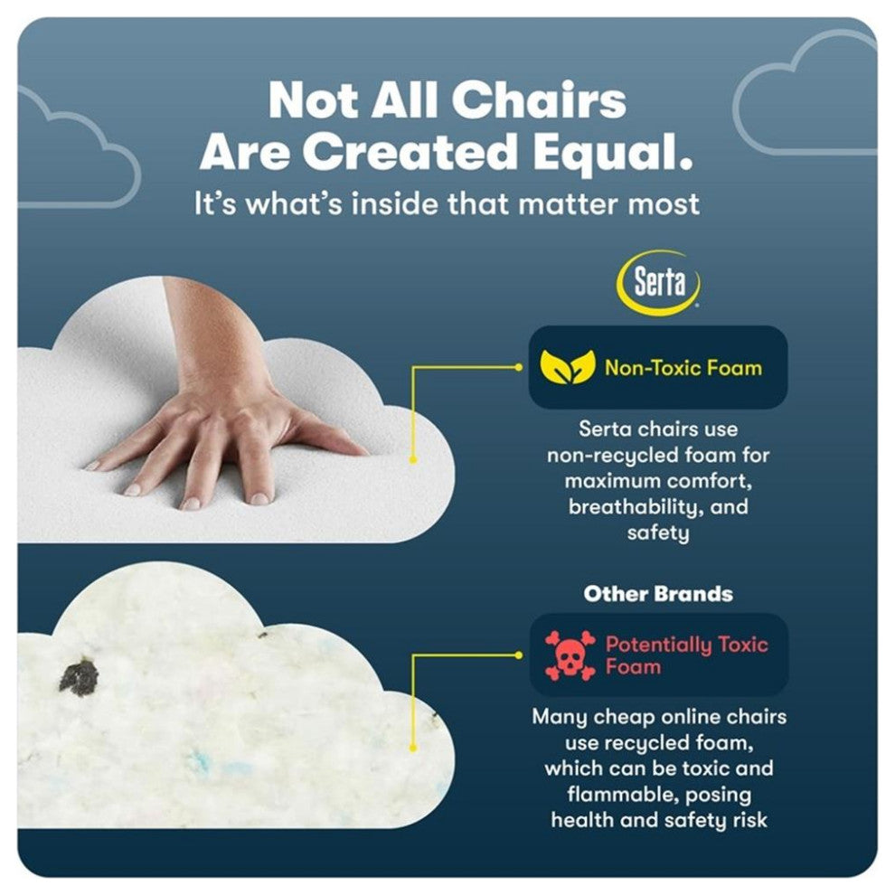 Serta Jackson Big and Tall Faux Leather Executive Office Chair in Black