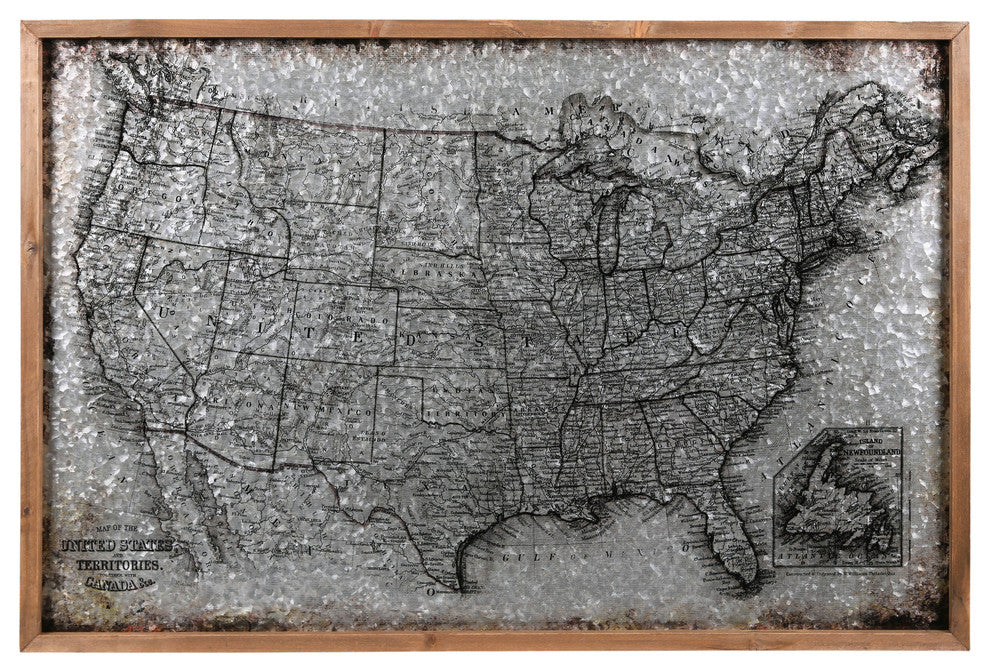 Metal HangerFrame Galvanized Finish Gray