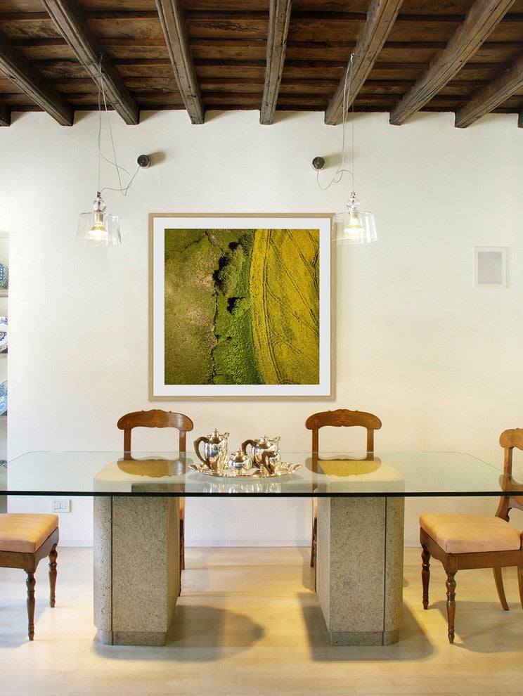 "Green Land" Framed Print by Karolis Janulis