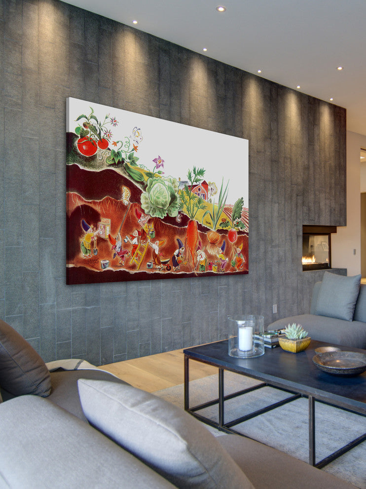 "Garden" Painting Print on Canvas by Curtis