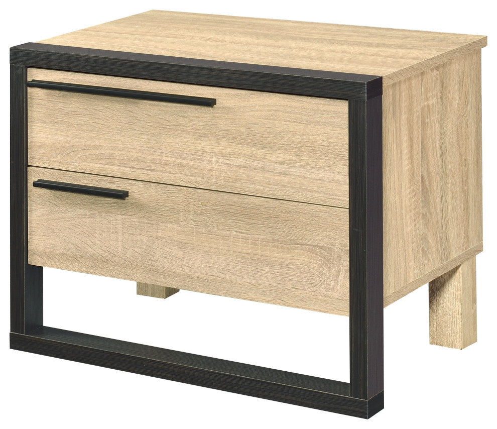 Erasto Accent Table, Oak and Black Finish