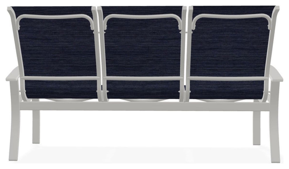 Belle Isle Sling 3-Seat Outdoor Sofa, Collect Indigo/Snow