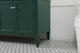 Home Living Vanity with Carrara White Marble Countertop, Green, 72", Double Sink
