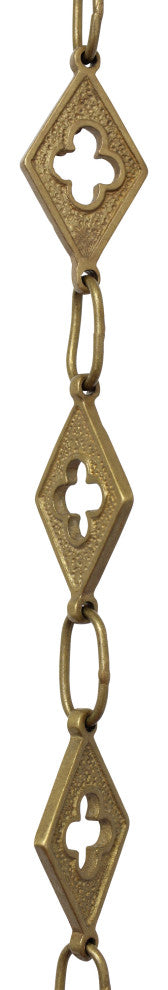 Brass Vintage Chandelier Chain, 3', Antique Brass, W52