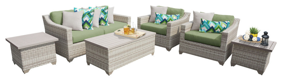 Fairmont 7 Piece Outdoor Wicker Patio Furniture Set 07d