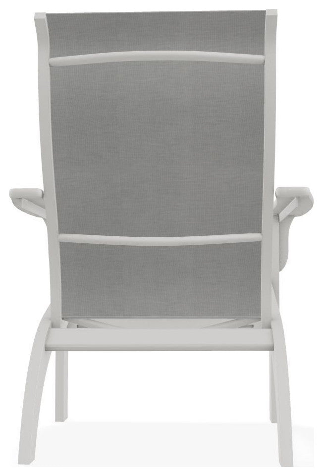 Adirondack Sling Outdoor Adirondack Armchair, Alloy/Snow