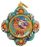 Hand Painted Scenic Ornament Rooster Santa