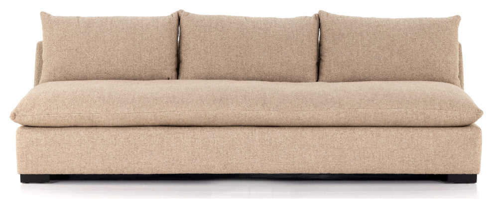 Grant Armless Sofa, 94", Heron Sand