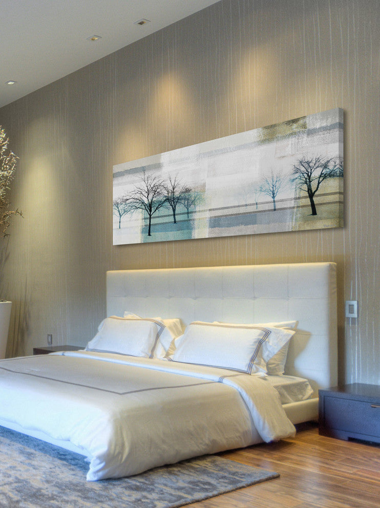 "Endless Trees" Painting Print on Wrapped Canvas, 45"x15"