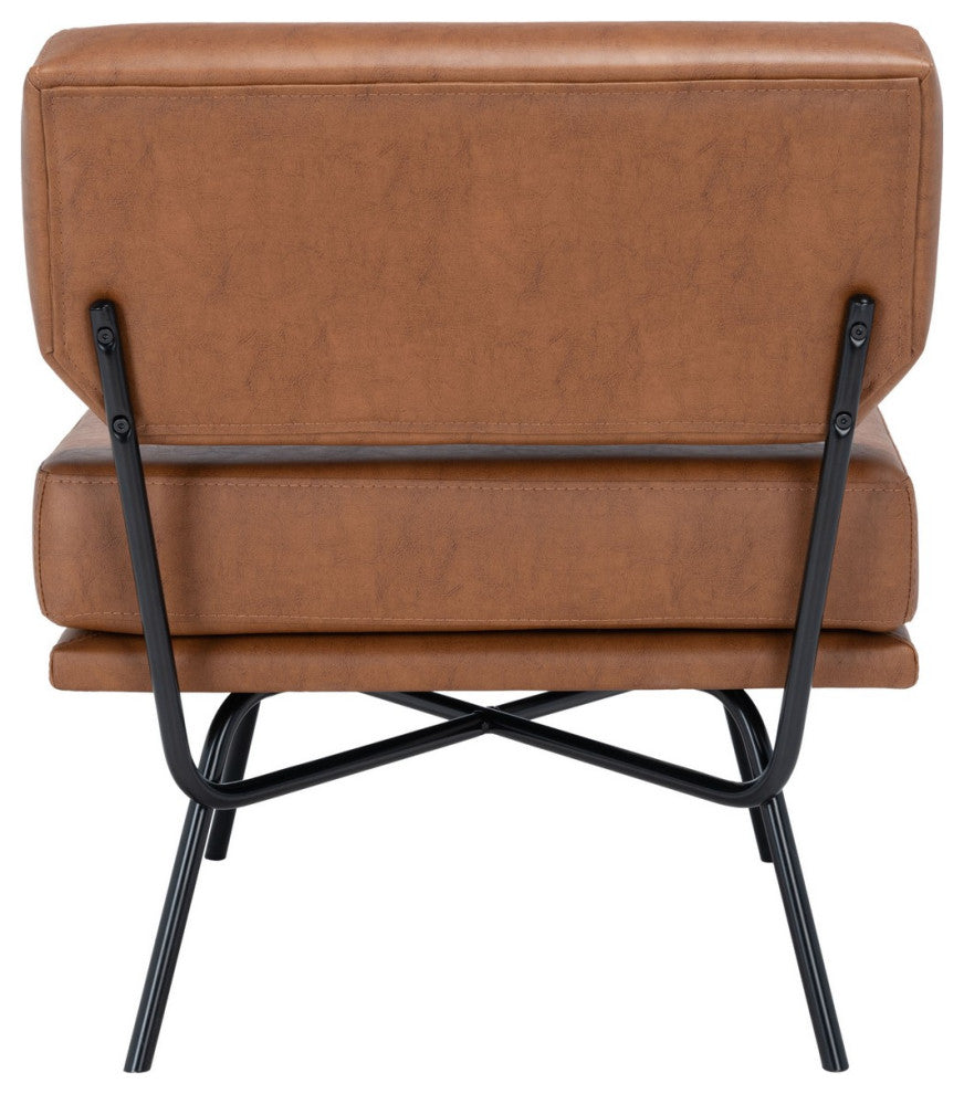 Safavieh Kermit Accent Chair, Cognac/Black