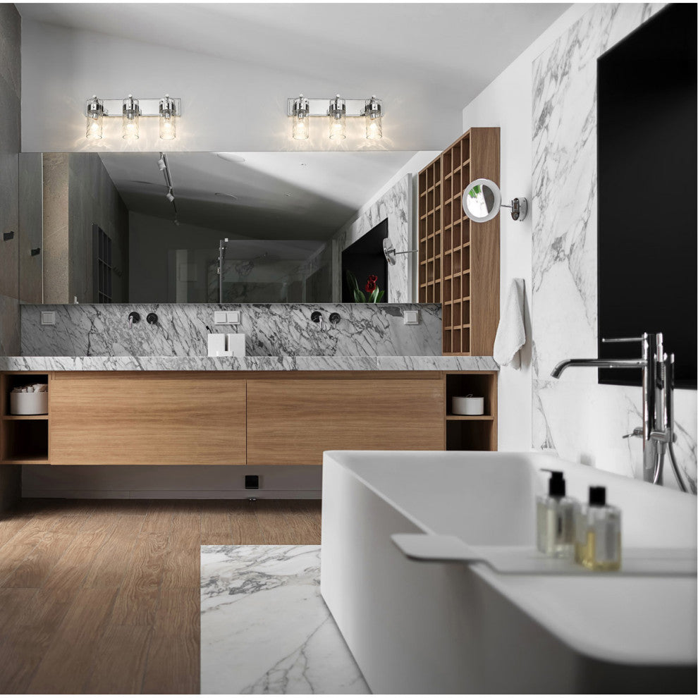 Zlite 3035-3V-PN 3-Light Vanity, Clear
