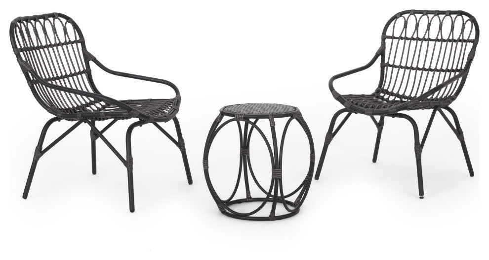 Barrister Outdoor Wicker 3-Piece Chat Set