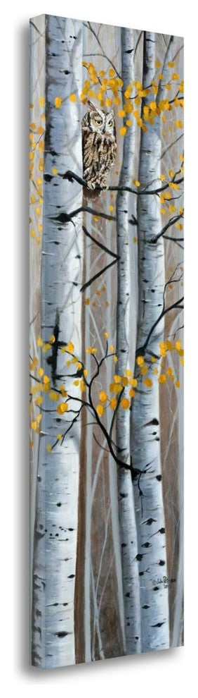 "Western Screech Owl" By Julie Peterson, Giclee Print on Gallery Wrap Canvas