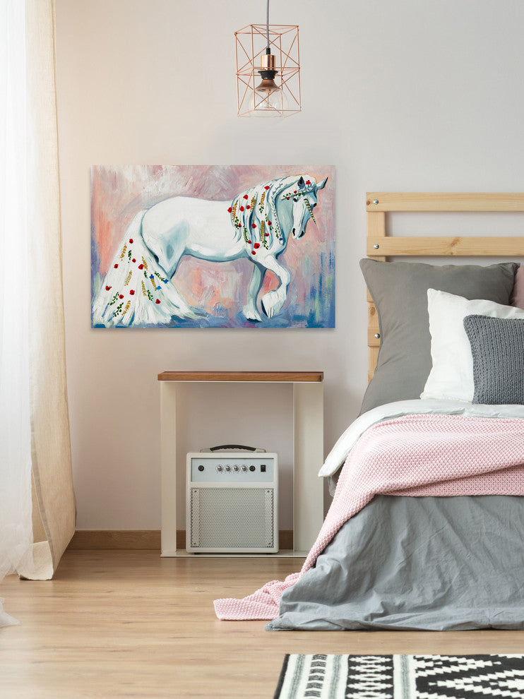 "Unicorn Style" Painting Print on Wrapped Canvas, 45"x30"