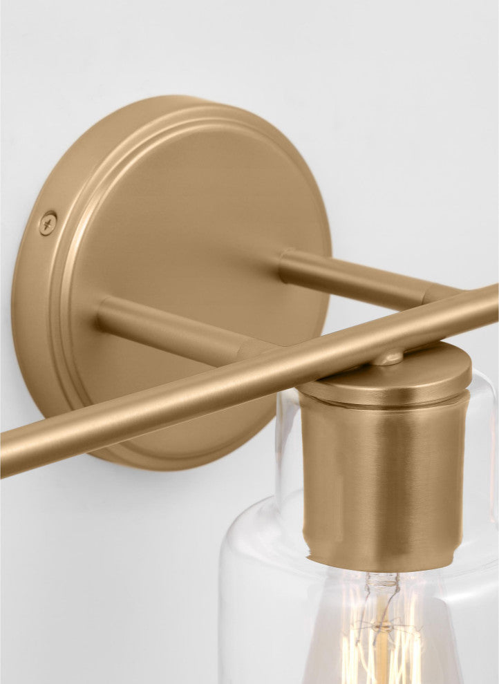 Sayward 3 Light Bath, Satin Brass