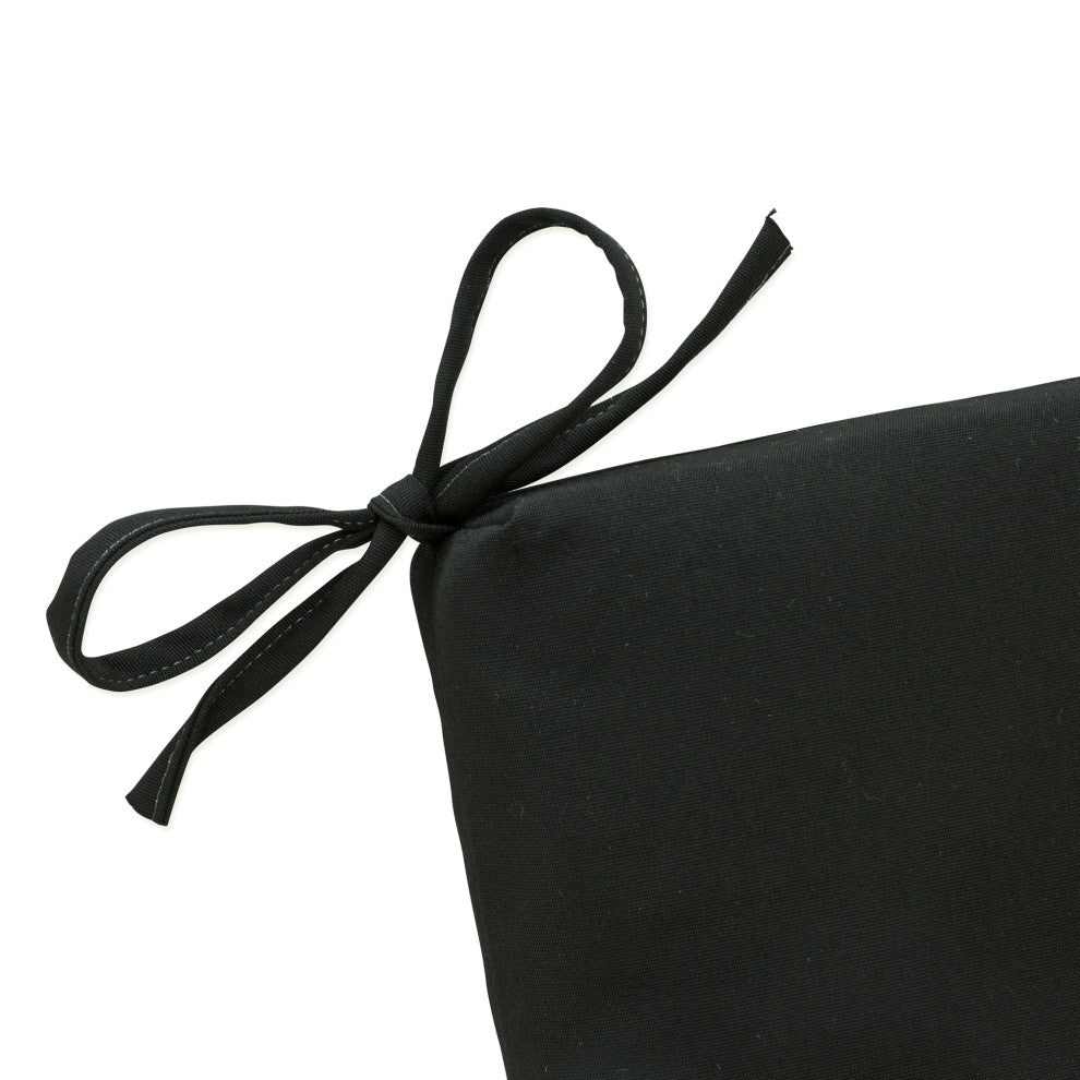 Fortress Canvas Chaise Lounge Cushion, Black