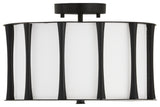 Capital Lighting 244631 Bodie 3 Light 15"W Semi-Flush Drum - Matte Black