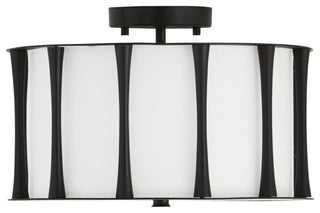 Capital Lighting 244631 Bodie 3 Light 15"W Semi-Flush Drum - Matte Black