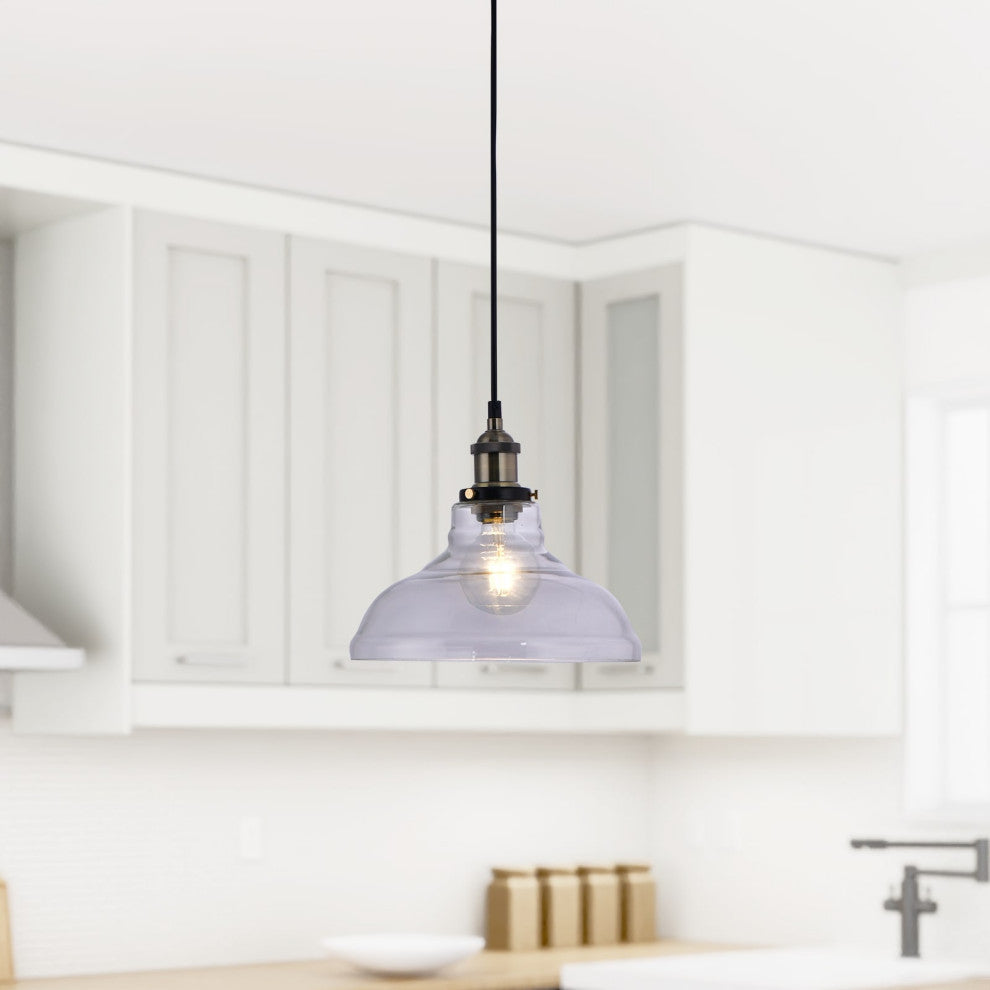 Lazzur Blavet 1 Light 11" Matte Black Pendant
