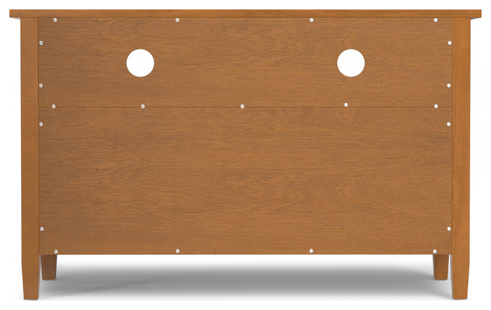 Warm Shaker Solid Wood 42" TV Media Stand, Light Golden Brown For TVs up to 43"