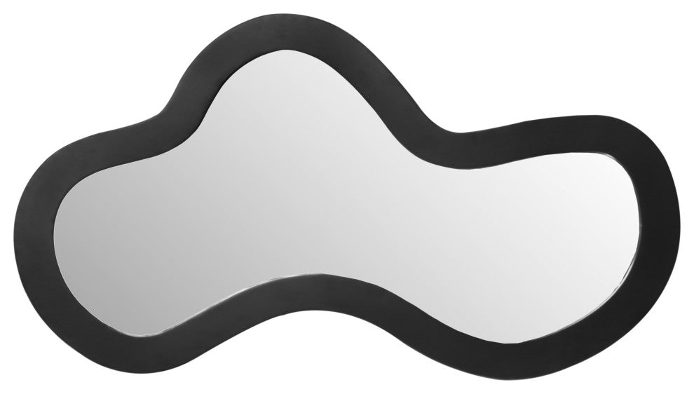 Oblique Mirror, Matte Black, 28" X 48"