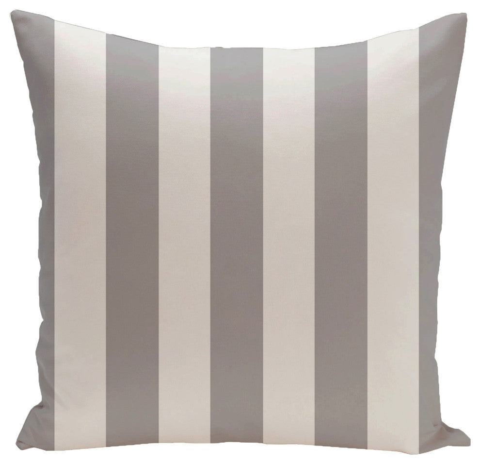 Classic Stripes Decorative Pillow, Classic Gray, 26"x26"