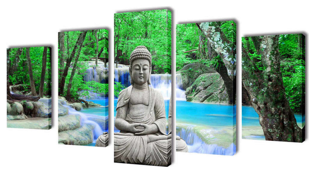 Canvas Wall Print Set Buddha 39"x20"