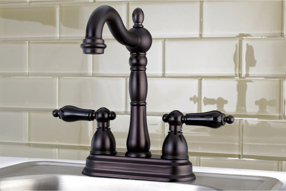 Kingston Brass 4" Centerset Bar Faucet, Oil Rubbed Bronze