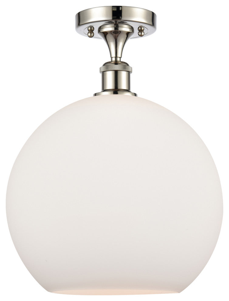 Innovations 516-1C-PN-G121-12-LED 1-Light Semi-Flush Mount, Polished Nickel