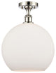 Innovations 516-1C-PN-G121-12-LED 1-Light Semi-Flush Mount, Polished Nickel