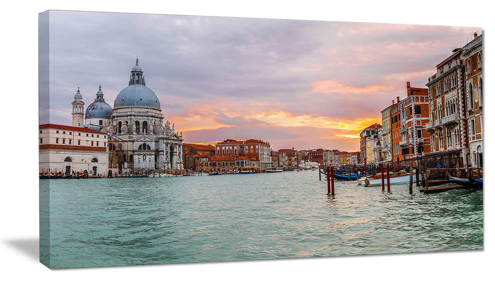 Santa Maria Della Salute, Cityscape Canvas Art Print, 40x20