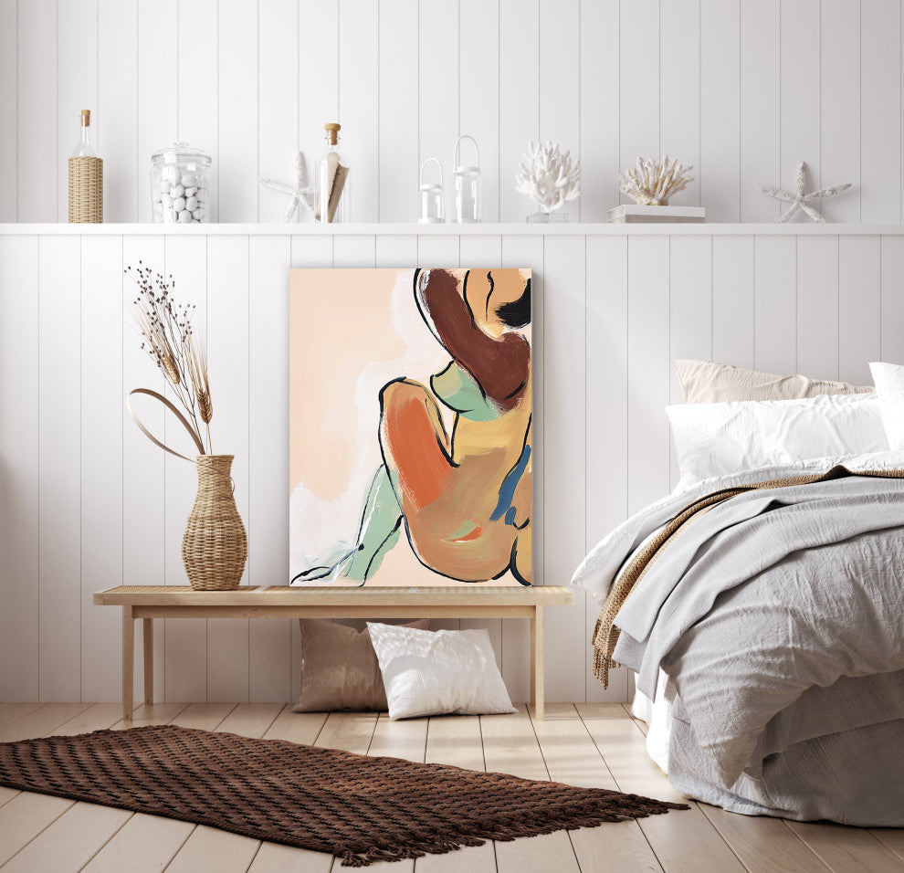 Contemplative Hues - Abstract Figure Art