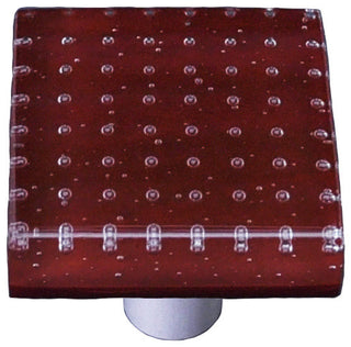 Bubbles Deep Red, Knob, Black Post