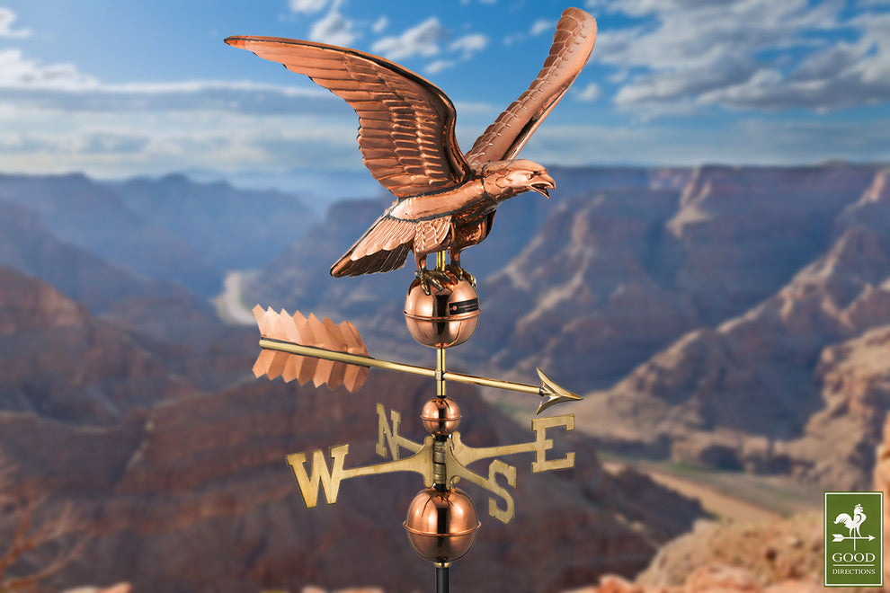 Smithsonian Eagle Weathervane, Polished Copper