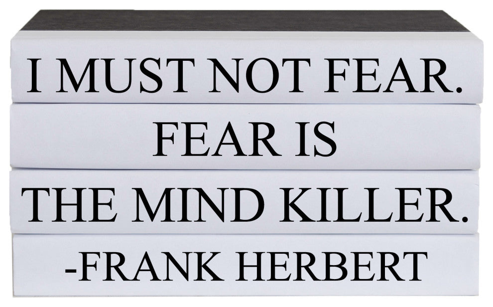 Fear Is The Mind Killer Quote Book Stack, S/5