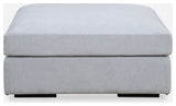 Uttermost 238-O-REFUGE Refuge 40"W Polyester Standard Ottoman - Cloud Blue