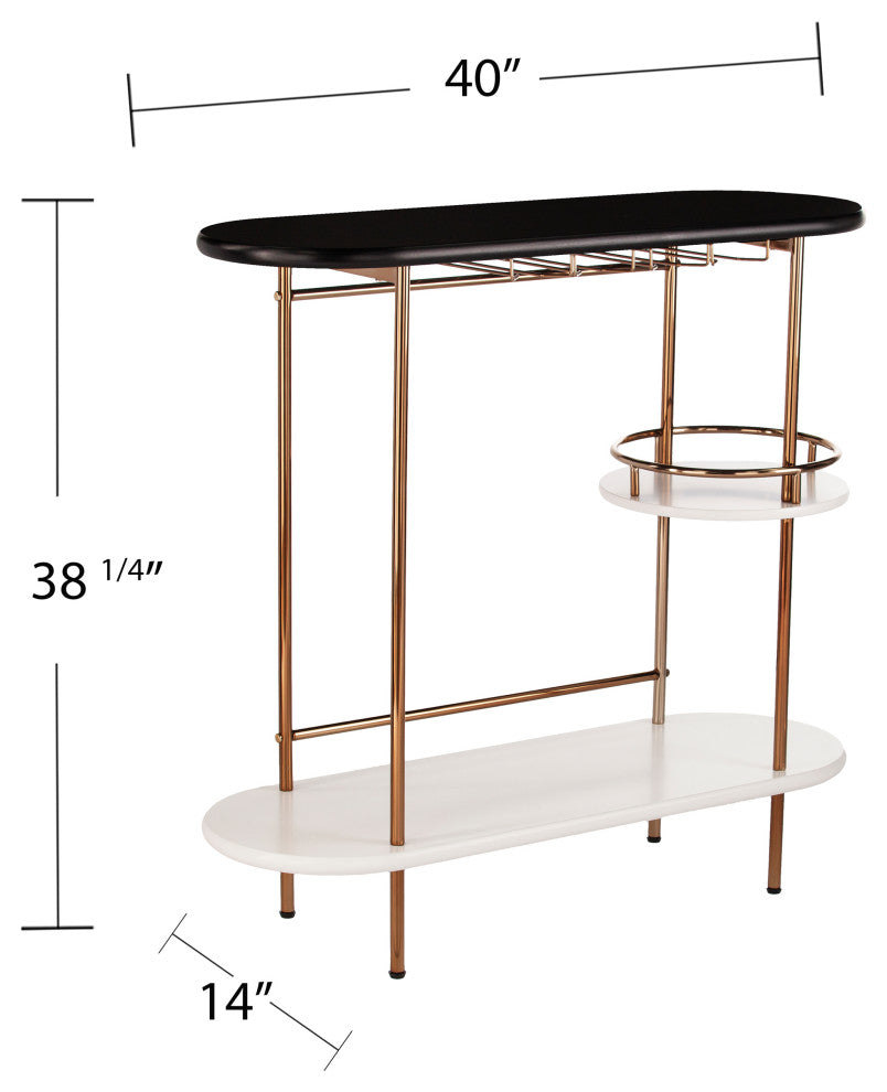 Vera Wine/ Bar Table w/ Glassware Storage
