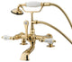 Kingston Brass 7" Deck Mount Tub Faucet, Polished Brass