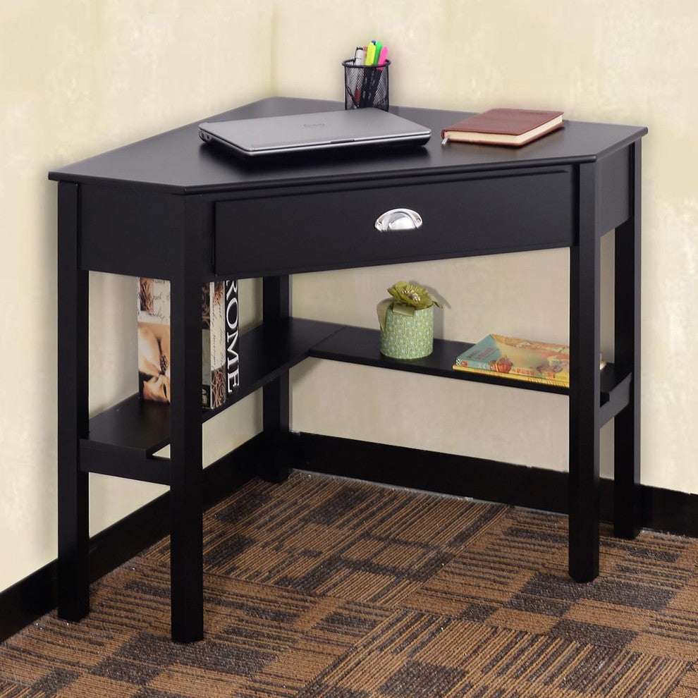 Modern Corner Wooden PC Laptop Computer Desk