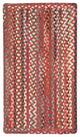 St. Johnsbury Vertical Stripe Braided Rectangle Rug, Medium Red, 2'3"x4'