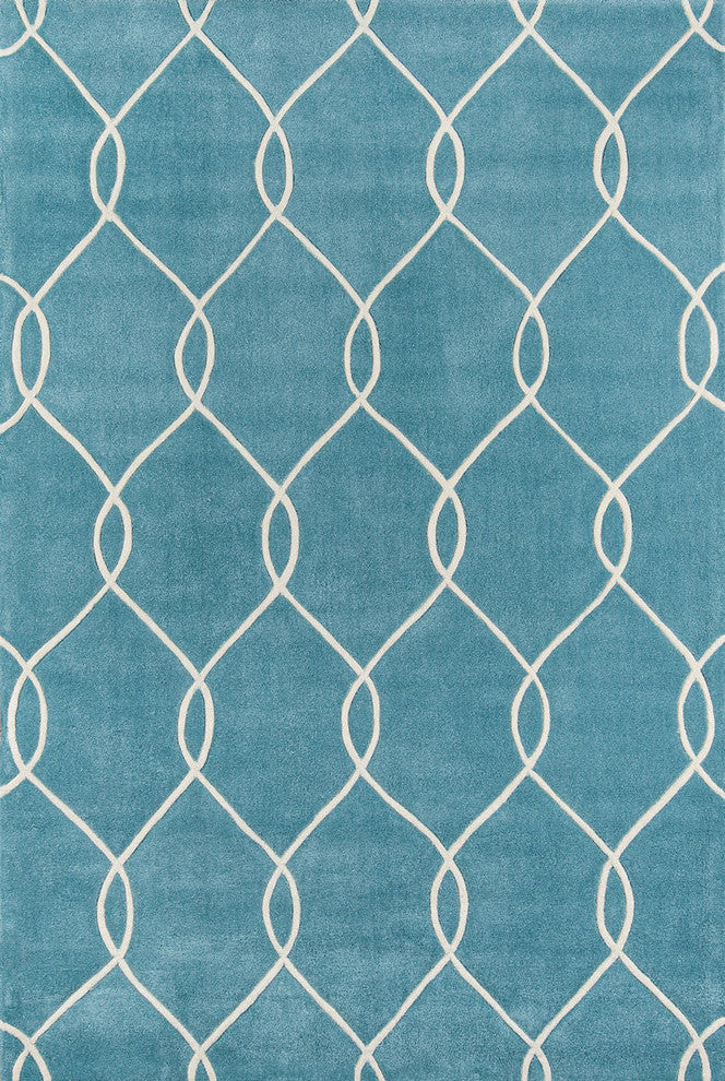 Momeni Bliss Bs-12 Striped Rug, Teal, 3'6"x5'6"