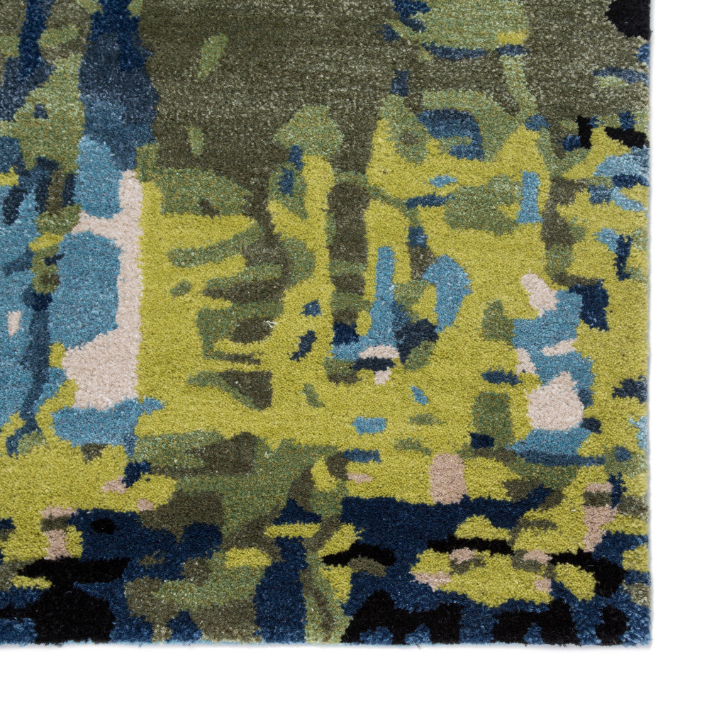 Jaipur Living Matcha Handmade Abstract Blue/ Green Area Rug 12'X15'