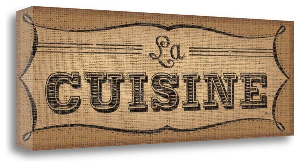 "La Cuisine Burlap II" By Pela Studio, Giclee Print on Gallery Wrap Canvas