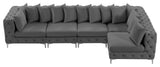 Tremblay Modular Sectional, Grey, L-Shaped, 5-Piece: Armless (3), Corner (2)