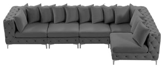Tremblay Modular Sectional, Grey, L-Shaped, 5-Piece: Armless (3), Corner (2)